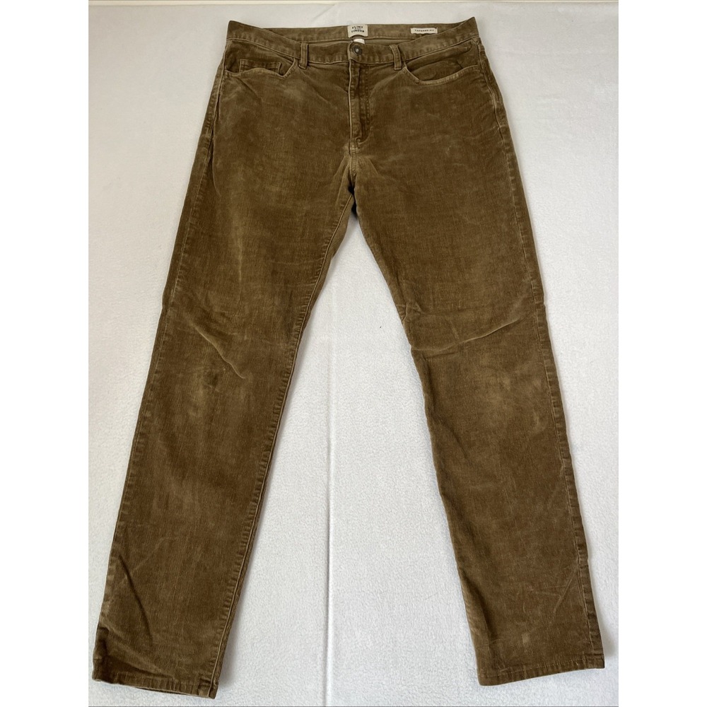 Flint and Tinder Brown Corduroy Tapered Fit Mens Pants 34x31